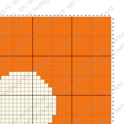Abstract Flower Orange Blanket Botanical Home Decor C2C Crochet PATTERN