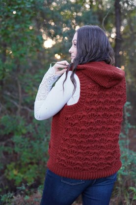 Winter Thistle Hooded Vest