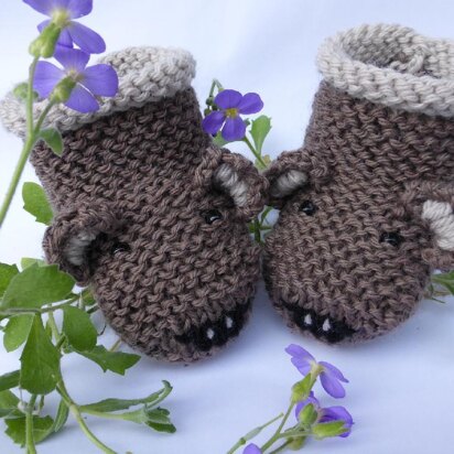 Teddy Bear Baby Booties