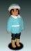 Pdf doll clothes knitting pattern, fits 18 inch and American Girl dolls. Winter Jacket and matching Hat.