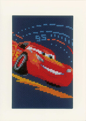 Vervaco Greeting Card Kit Disney Screeching Tires Set Of 3 Cross Stitch Kit