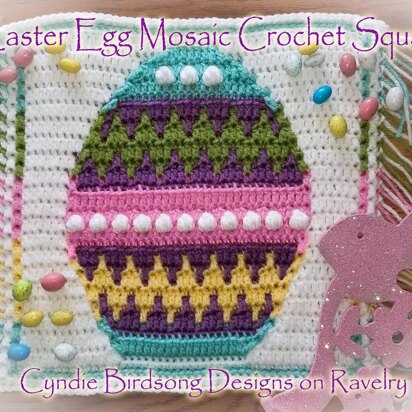 Easter Egg Mosaic Crochet square