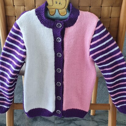 Phoebe - Child’s 8ply cardigan in three colours