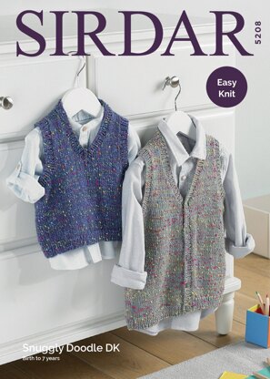 Tank Top and Waistcoat in Sirdar Snuggly Doodle DK - 5208 - Downloadable PDF