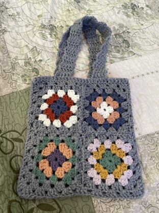 Granny squares tote bag