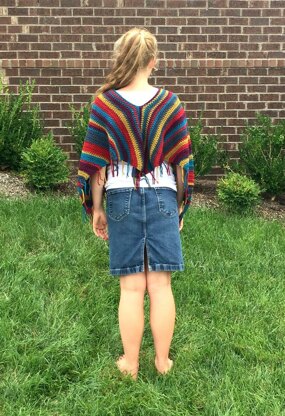 Colorful Stripes Poncho