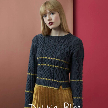 "Grete Jumper" - Jumper Knitting Pattern For Women in Debbie Bliss Cashmerino Aran - DB225