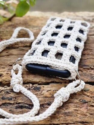 Mobile phone crossbody shoulder bag crochet pattern T29