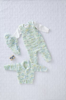 Dungarees, Jacket and Hat in King Cole Little Treasures DK - 5855 - Leaflet