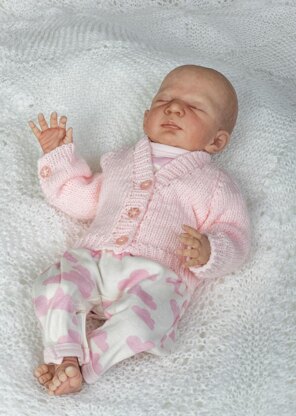 Premature Baby 10 inch Cardi and Hat