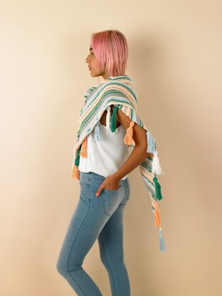 Paintbox Yarns Summertime Shawl (Free).