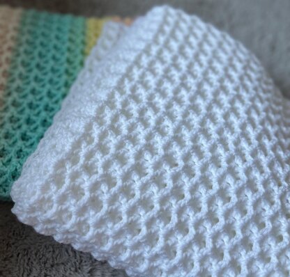 White Harmony Waffle blanket