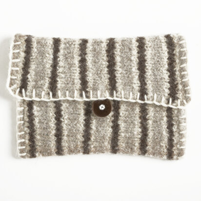 Felted Downtown Clutch in Lion Brand Fishermen's Wool - 80866AD - knitting pattern