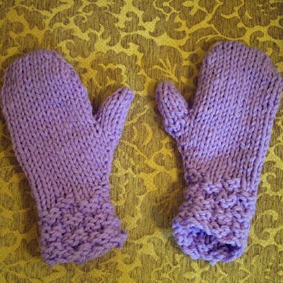 Matching Mossy Mittens - knitting pattern