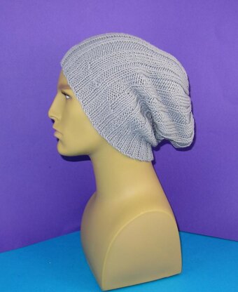 Rib Pattern Super Slouch Hat