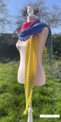 Dolce Rainbow Scarf by Melu Crochet