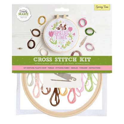 Simply Make Springtime Cross Stitch Kit - 24 x 23 x 1.5 cm