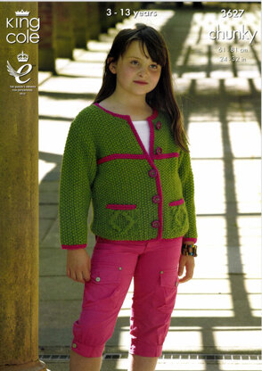 Jacket and Sweater in King Cole Big Value Chunky - 3627