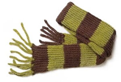 Knifty Knitter Child's Striped Scarf in Lion Brand Jiffy - 60439