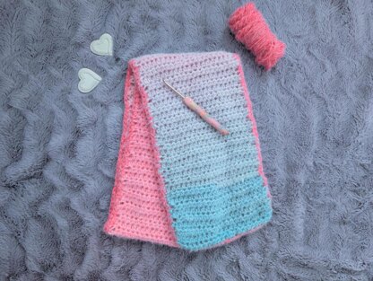 Crochet Rose Garden Scarf Pattern