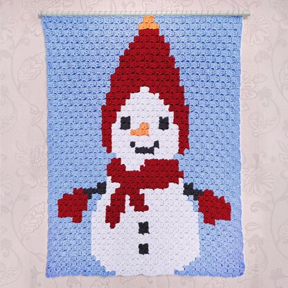 C2C - Snowman - Corner to Corner Blanket