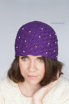 Scalloped Pearl Cloche Hat