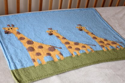 Giraffe Family Blanket