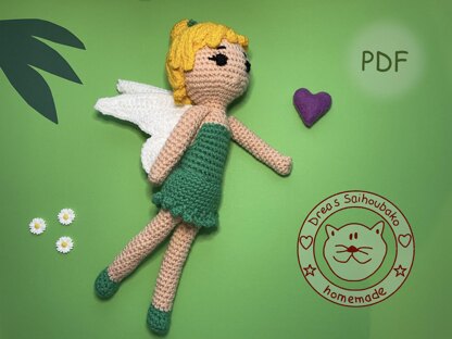 Green Fairy amigurumi doll