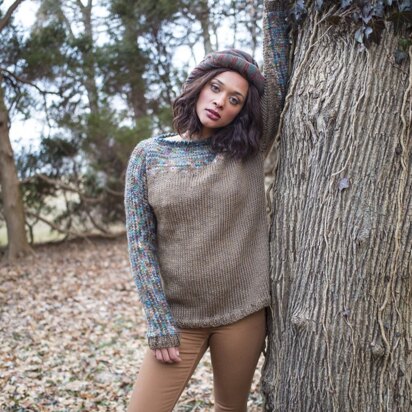 Baez Sweater in Berroco Lustra and Borealis Tweed - PDF352-3