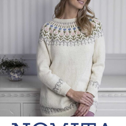 Women's seamless sweater Novita Wool Cotton