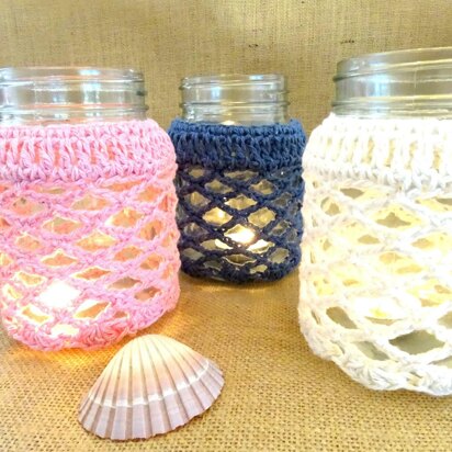 Crochet Candle Cozies For Mason Jars