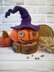 Pumpkin Hat Knitting Pattern 7.87" Tall for Halloween Gift