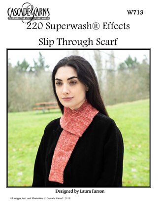 Effects Slip Through Scarf in Cascade Yarns 220 Superwash® - W713 - Downloadable PDF