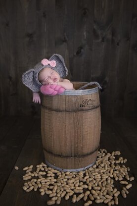 Newborn Elephant Hat and Tail Photo Prop