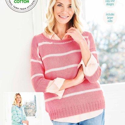 Cardigan and Sweater in Stylecraft Naturals Bamboo & Cotton DK - 9753 - Downloadable PDF