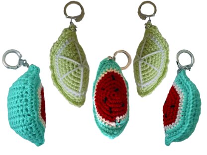 Crochet pattern Keychain melon and lime