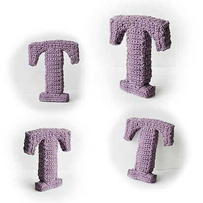 Letter T Crochet Pattern, 3D Alphabet Amigurumi