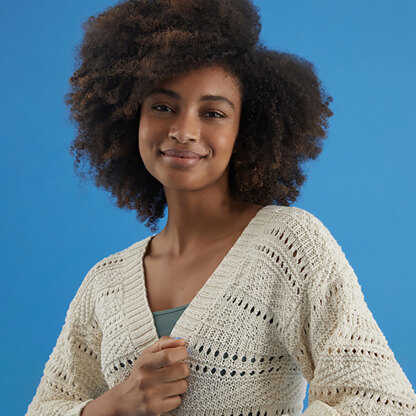 Cove Cardigan - Free Knitting Pattern for Women in Paintbox Yarns Cotton Mix DK by Paintbox Yarns