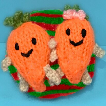 Kevin and Katie Carrot Christmas Tree Decoration