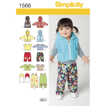 Simplicity Babies' Separates 1566 - Sewing Pattern