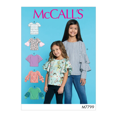 McCall's Children's/Girls' Tops M7799 - Sewing Pattern