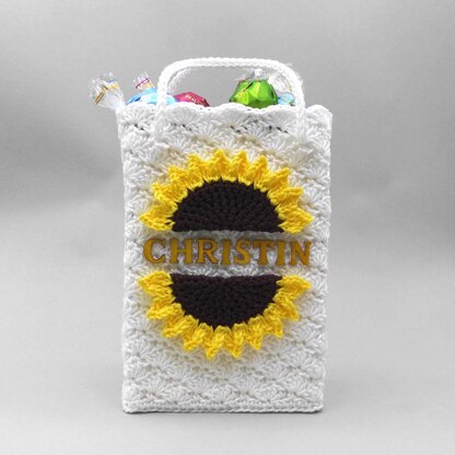 Sunflower gift bag in 3 versions - easy & versatile even for beginners