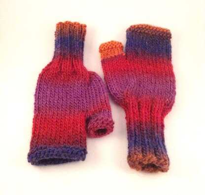 Chunky Rainbow Mittens