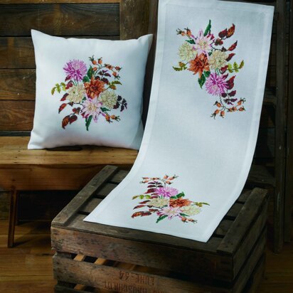 Permin Dahlia Cross Stitch Kit - 34 x 89 cm