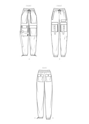 New Look Men's and Misses' Cargo Pants 6745 - Paper Pattern, Size XS-S-M-L-XL