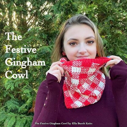 The Festive Gingham Cowl