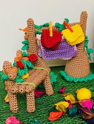 Amigurumi jungle of dreams - Fantasy jungle hut