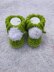 Pompom Booties Worked Flat