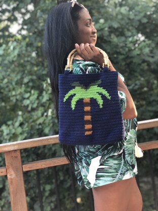 Palm Tree Tapestry Bag