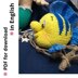 Knitting pattern for the Flounder toy, soft toy fish based on the Little Mermaid